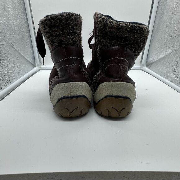 MERRELL Puffin Lace Mid Brown Suede PolarTec Women\'s Winter Boots Size 8